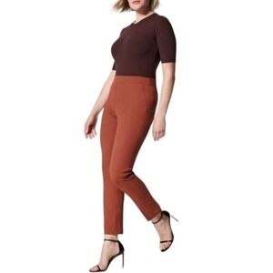 SPANX Women's On the Go Ankle Slim Straight Pants Bronze‎ Glow Size Small